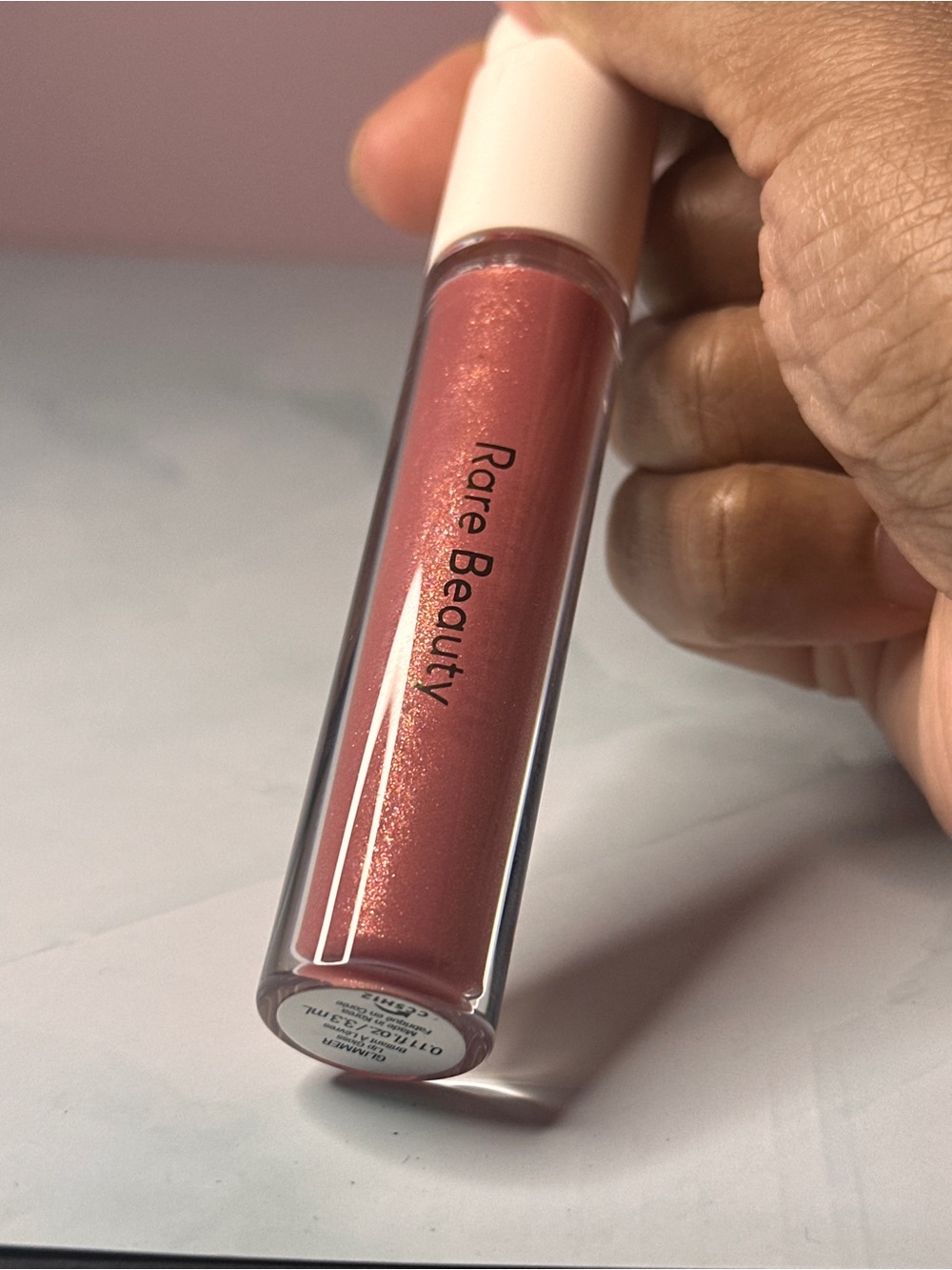 Rare Beauty Shimmer Lip Gloss — Sparkling Rose